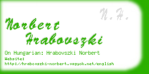 norbert hrabovszki business card